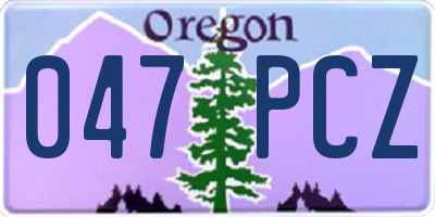 OR license plate 047PCZ