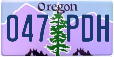 OR license plate 047PDH
