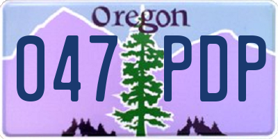 OR license plate 047PDP