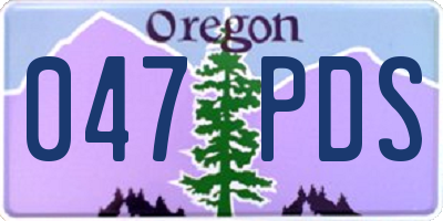 OR license plate 047PDS
