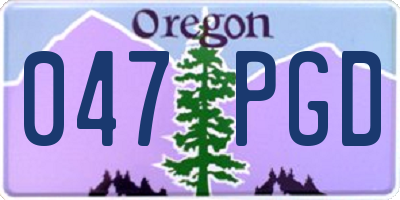 OR license plate 047PGD