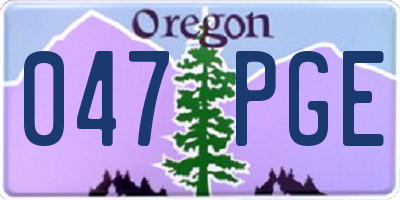 OR license plate 047PGE