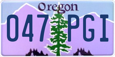 OR license plate 047PGI