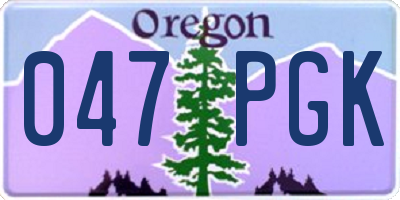 OR license plate 047PGK