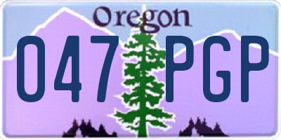OR license plate 047PGP