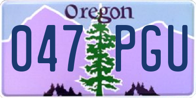 OR license plate 047PGU
