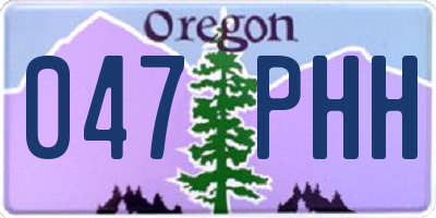 OR license plate 047PHH