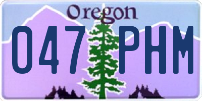 OR license plate 047PHM