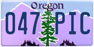 OR license plate 047PIC