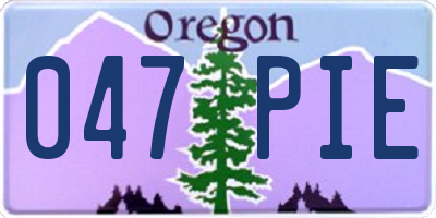 OR license plate 047PIE