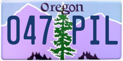 OR license plate 047PIL