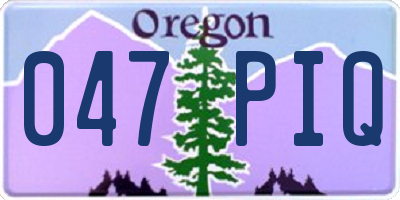 OR license plate 047PIQ