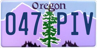 OR license plate 047PIV