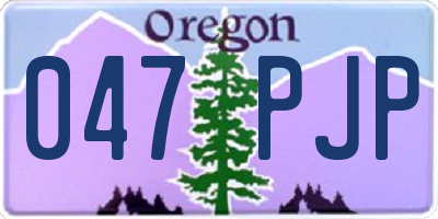 OR license plate 047PJP