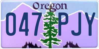 OR license plate 047PJY