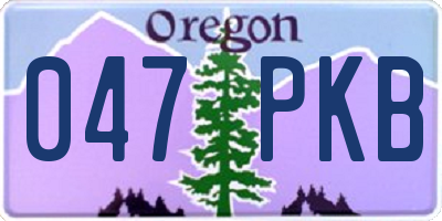OR license plate 047PKB
