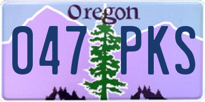 OR license plate 047PKS