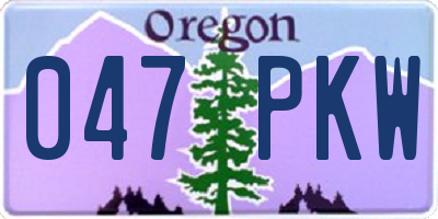 OR license plate 047PKW