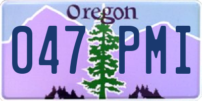 OR license plate 047PMI