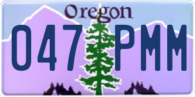 OR license plate 047PMM
