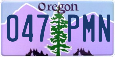 OR license plate 047PMN