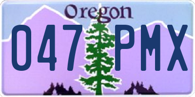 OR license plate 047PMX