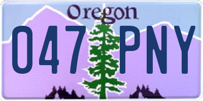 OR license plate 047PNY
