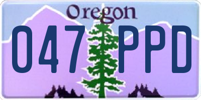 OR license plate 047PPD