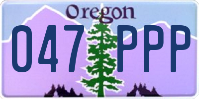OR license plate 047PPP
