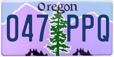 OR license plate 047PPQ
