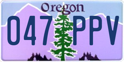 OR license plate 047PPV