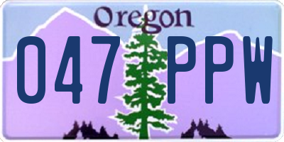 OR license plate 047PPW