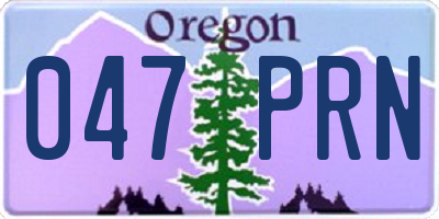 OR license plate 047PRN