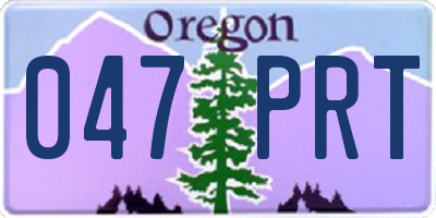 OR license plate 047PRT
