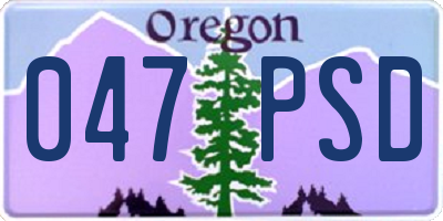 OR license plate 047PSD