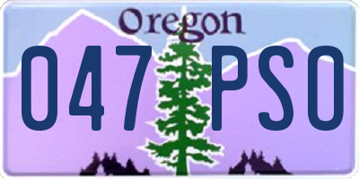 OR license plate 047PSO