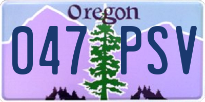 OR license plate 047PSV