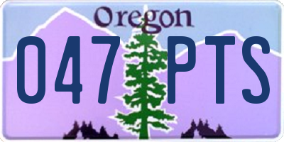 OR license plate 047PTS