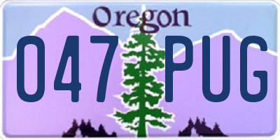 OR license plate 047PUG