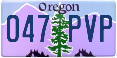 OR license plate 047PVP