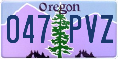 OR license plate 047PVZ
