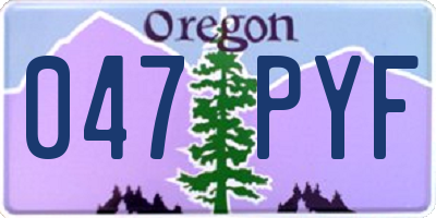 OR license plate 047PYF