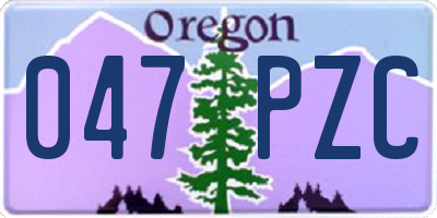 OR license plate 047PZC