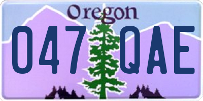 OR license plate 047QAE