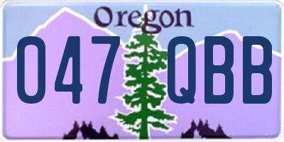 OR license plate 047QBB