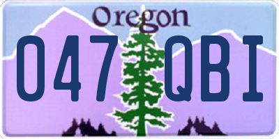 OR license plate 047QBI