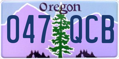 OR license plate 047QCB