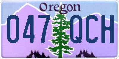 OR license plate 047QCH