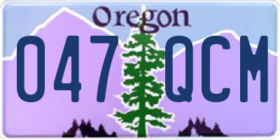 OR license plate 047QCM