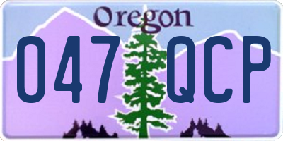 OR license plate 047QCP